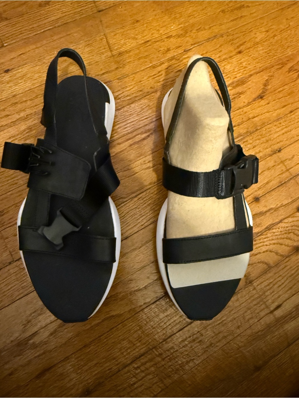Sorel Black and White Women's Sport Sandals with Buckle Straps